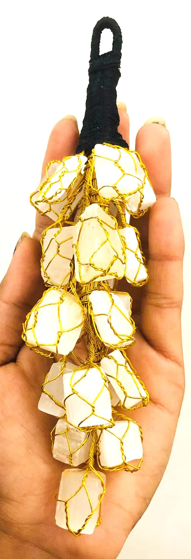 crystalmiracle Selenite Gemstone Hanging Tree Crystal Healing Gift Wellness Peace Handcrafted Reiki Feng Shui Energy