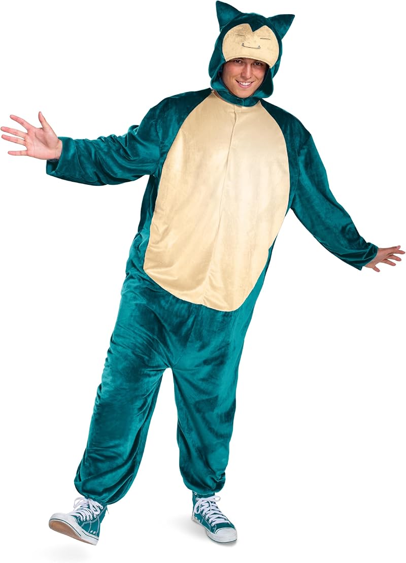 Disguise Pokemon Snorlax Adult Jumpsuit Cosplay Costume Soft Minky Hood Unisex