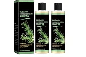 Rosemary & Hydrolyzed Keratin Shampoo for Healthy Hair – Volumizing & Strengthening Treatment for Thinning Hair – Reduces Bre