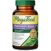 MegaFood Magnesium Glycinate, Malate, Citrate 300mg, 120 Capsules | Highly Absorbable 3 in 1 Magnesium Complex Blend to Support Heart &amp; Muscle Function, Stress &amp; Sleep, Vegetarian, 60 Servings