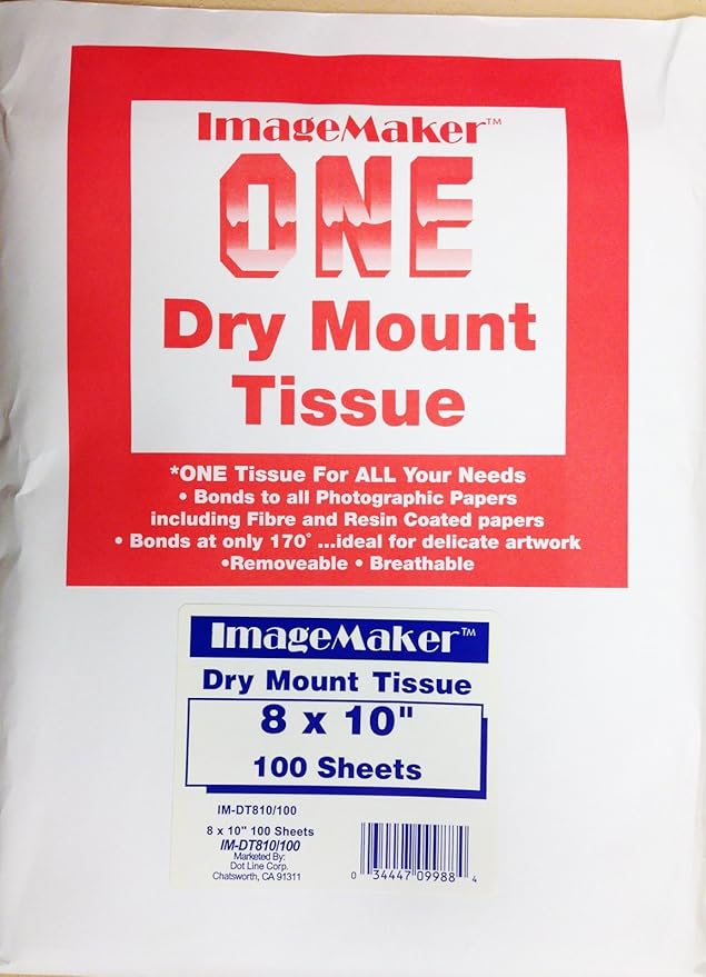 Image Maker Photographic Dry Mount Tissue 8x10100 Sheets