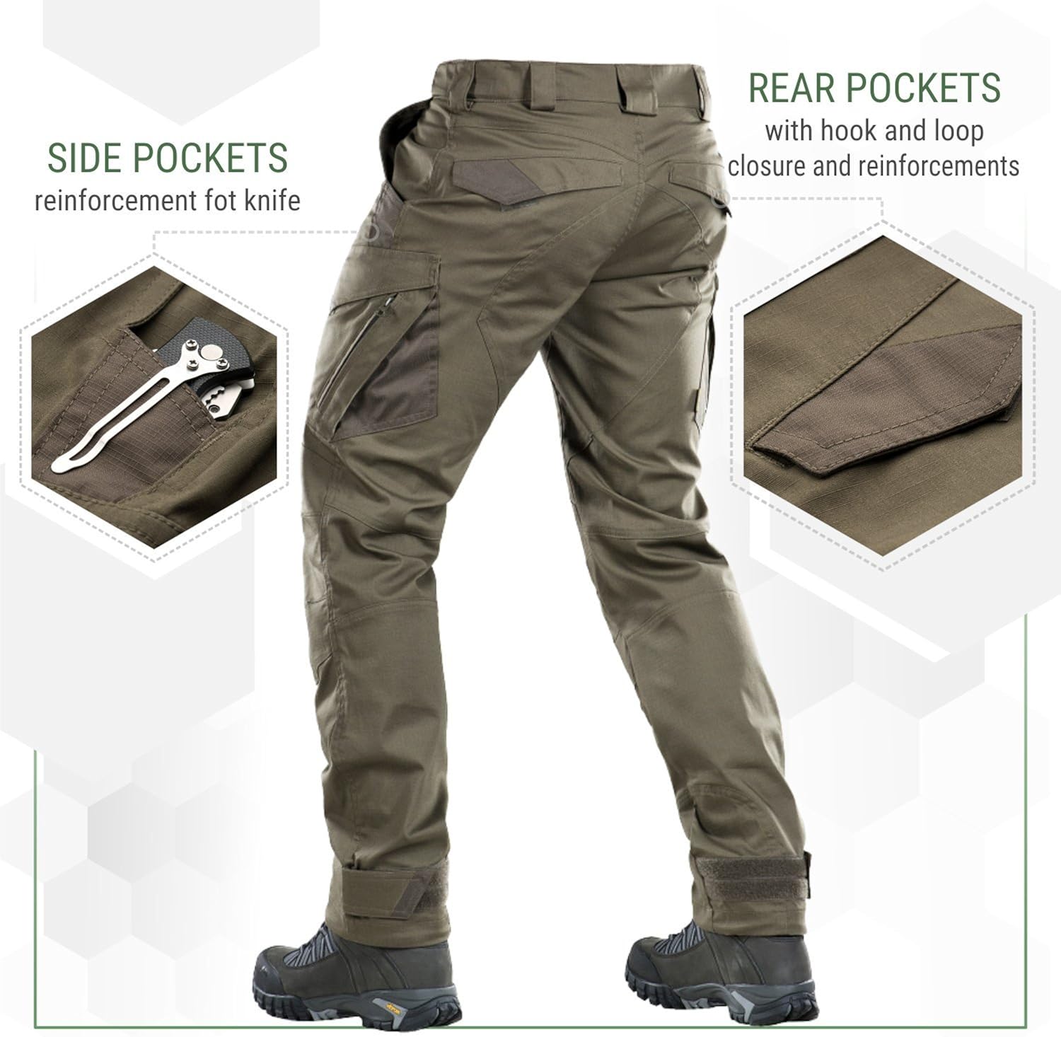 Aggressor Flex - Tactical Pants - Men Cotton with Cargo Pockets at  Men’s Clothing store