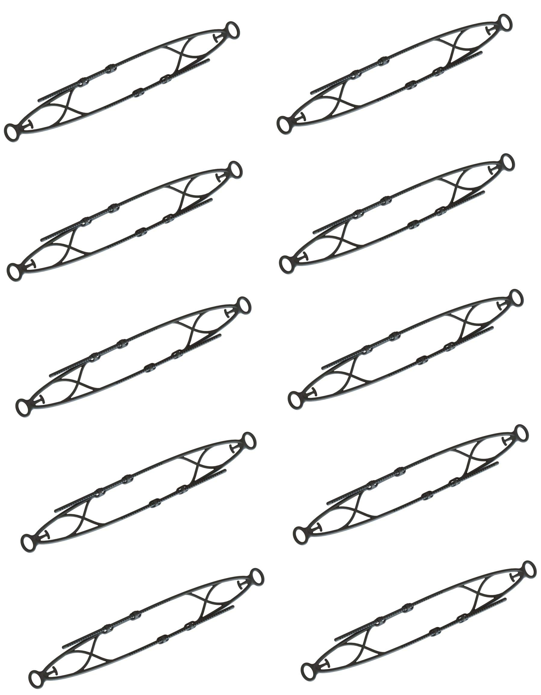 Ehmann Comfort-Fix Mask Holder, 10 Pieces, Adjustable for Every Head and mask Size, Suitable for Spectacle wearers, to Avoid Pressure Marks from face Masks Behind Ears, Colour: Anthracite