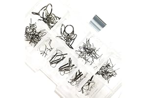 Kalavarma Fly Fishing Rod Repair Guide Kit Classic Fly Rod Wire Loop Fly Tops Sliver,Black,Gun Smoke Color