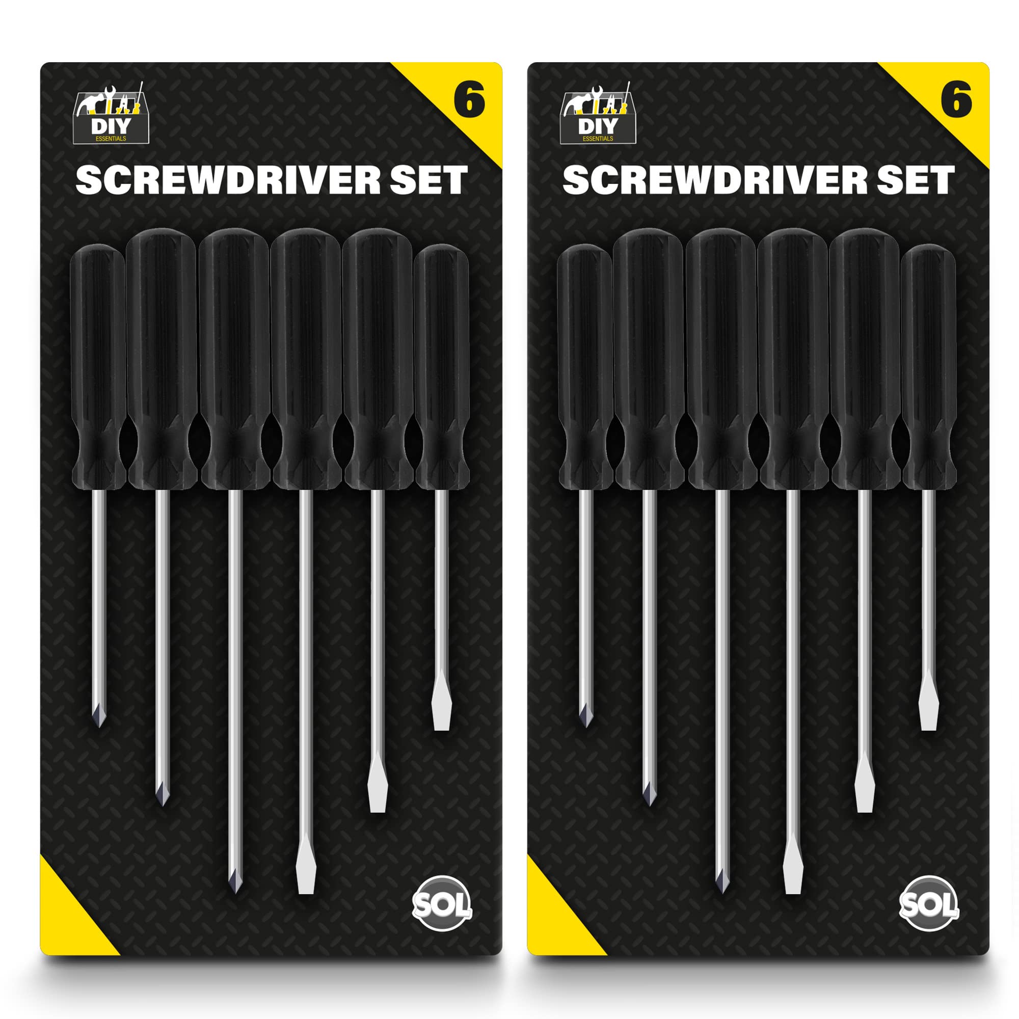 12pk Phillips Screwdriver Set | 3.4mm, 4.5mm Non-Slip Grip Screwdrivers | Electrical Screwdriver Sets | Electricians Screwdriver Set Electrician Tools | Philips Screwdriver Screw Driver Set