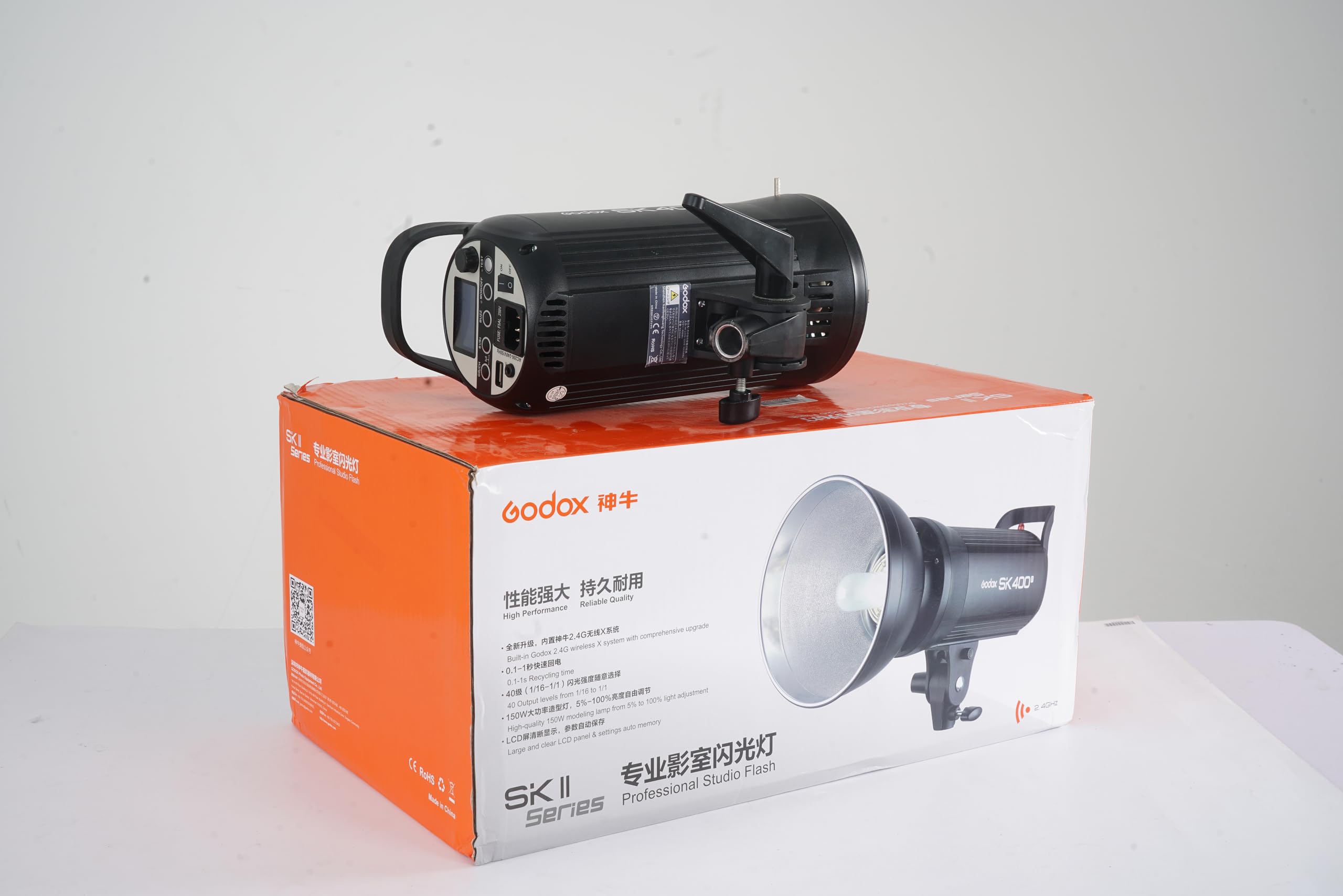 GODOX SK400II 400Ws Photo Studio Strobe Flash Monolight Light with Bowens Mount &Lamp Head,150W Modeling Lamp for Studio,Shooting,Location and Portrait Photography-110V