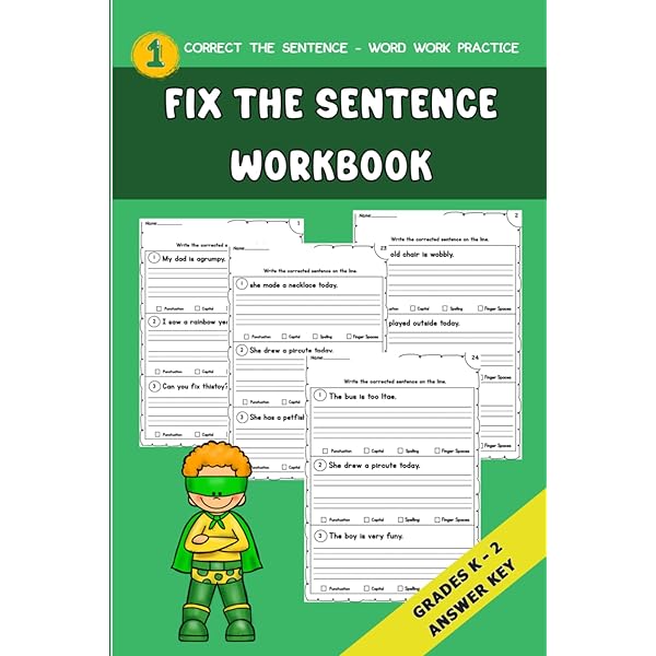 Fix the Sentences Workbook: Sentence Correction Activity