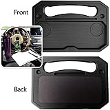 Zone Tech Auto Steering Wheel Tray Desk - Multi-Functional Black Portable Vehicle Laptop, IPad, Notebook, Tablet, and Food Ea