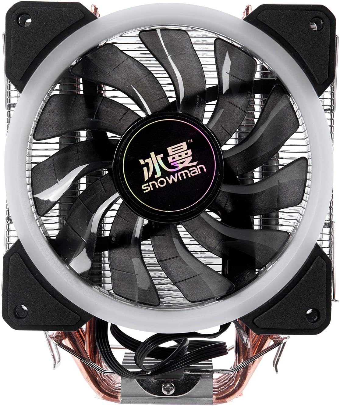 Snowman 4pin Cpu Cooler 6 Heatpipe Single Rgb Led Fan Cooling 12cm Fan Lga775 1151 115x