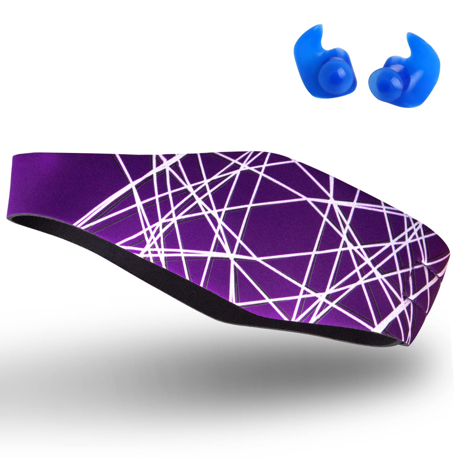 Qshare Swimming Headband,Ear Band Swimmer Ear Protection,Adjustable Neoprene Ear Guard and Hair Guard for Kids, Toddlers and Adults