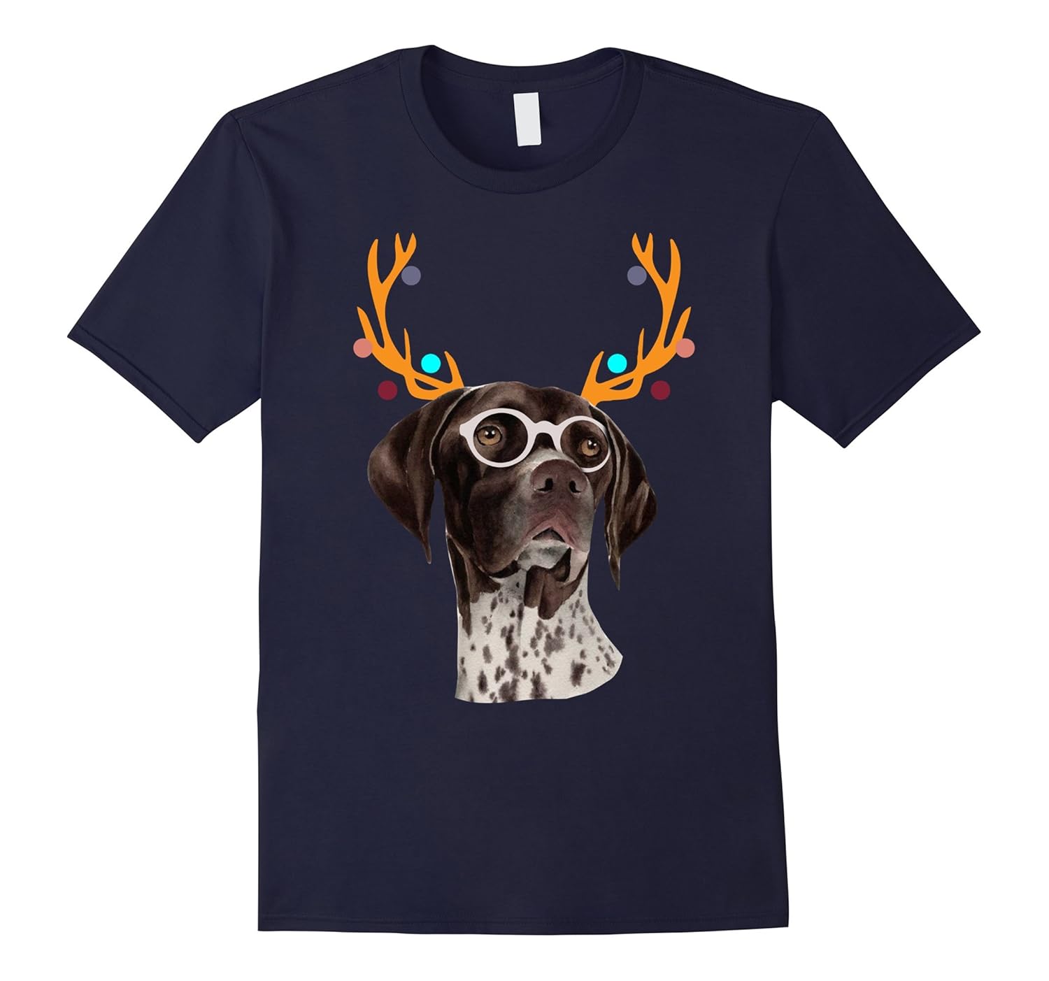 XMAS Funny German Shorthaired Pointer with Antlers Christmas-Rose