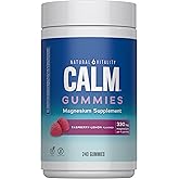 Natural Vitality Calm Magnesium Gummies | 330mg Per Serving | Raspberry Lemon Flavored Supplement | Gluten-Free & Vegan | 240 Count