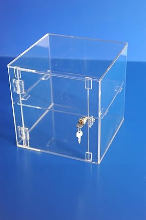 Acrylic Lockable Display Cabinet 300 X 300 X 300mm Retail Shop