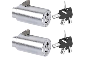 STARVAST Tubular Key Lock for Vending Machines, Zinc Alloy, Chrome, 2 Pack
