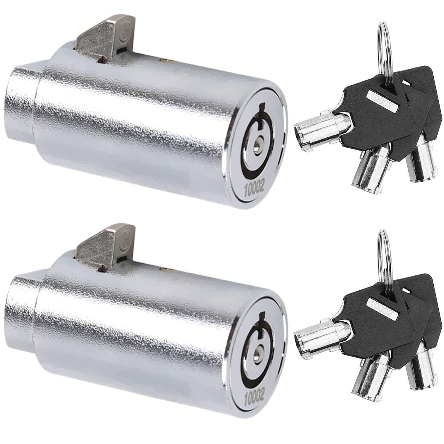 Photo 1 of STARVAST Tubular Key Lock for Vending Machines, Zinc Alloy, Chrome, 2 Pack