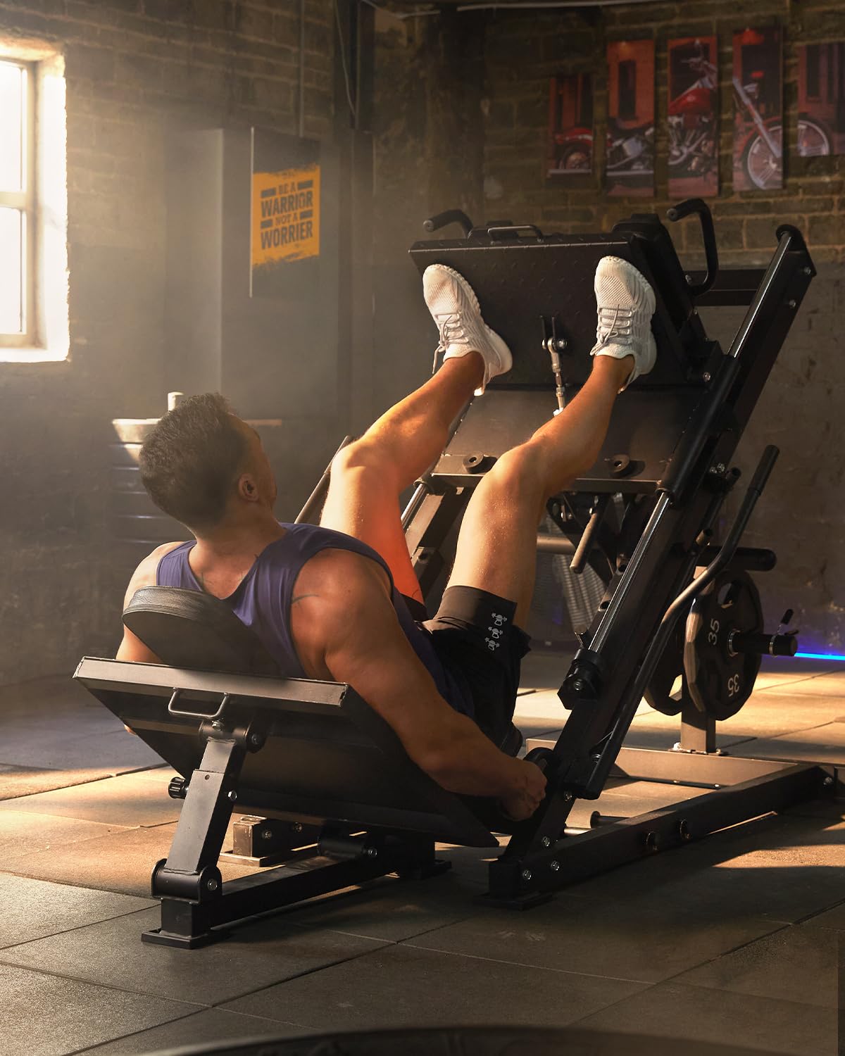 Photo 1 of ******************INCOMPLETE ITEM, THIS IS ONLY BOX #3 OUT OF 3 TOTAL**************
Leg Press & Hack Squat Machine - 2 in 1 Adjustable for Home Gym with Linear Bearing & 45-Degree Hack Squat for Lower Body Workout with Weight Storage Holders
