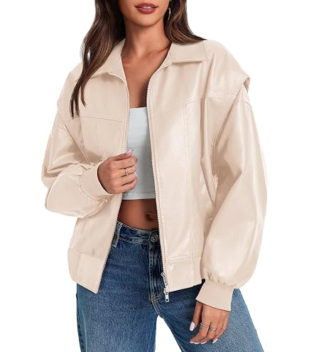 Bow Leather Jacket，Retro Bow Print PU Leather Coat Women Korean