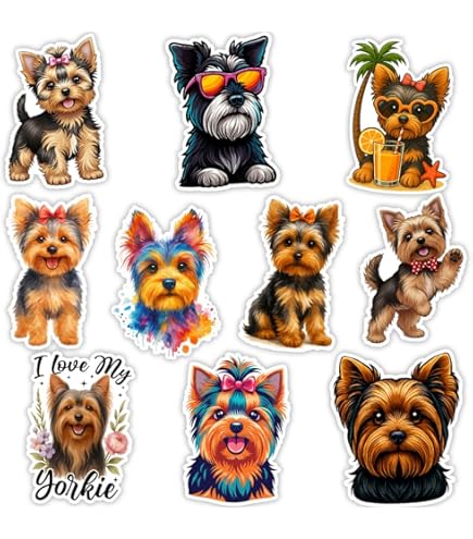 Snowy Yorkshire Terrier Car Coaster | Su Graphic by Enliven Designs · Creative Fabrica
