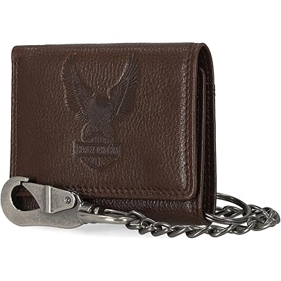 Amazon.com: Harley-Davidson Men's Embossed Eagle Billfold Chain