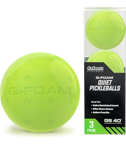 GAMMA Librarian Balles Pickleball Mousse Silencieuses - Rebond Authentique Intérieur Extérieur