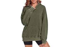ATOFY Women's Oversized Hoodies Sweatshirts Vintage Acid Wash Cotton Baggy Spring Fall Outfits Pullover Tops