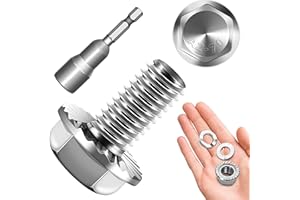 Mywish M10 x 20mm Flanged Hex Head Nuts and Bolts Set - M10x1.5 Flange Hexagon Screws with Nuts and Washers - 304 Stainless S