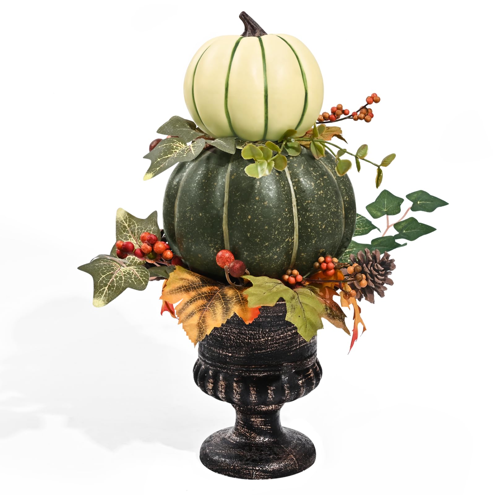 Photo 1 of Waipfaru Fall Decorations for Home Clearance, Fake Pumpkin Decor, Fall Centerpieces for Tables, Pumpkin Centerpieces for Tables, Autumn Decor for Thanksgiving Halloween Indoor Outdoor Porch Kitchen