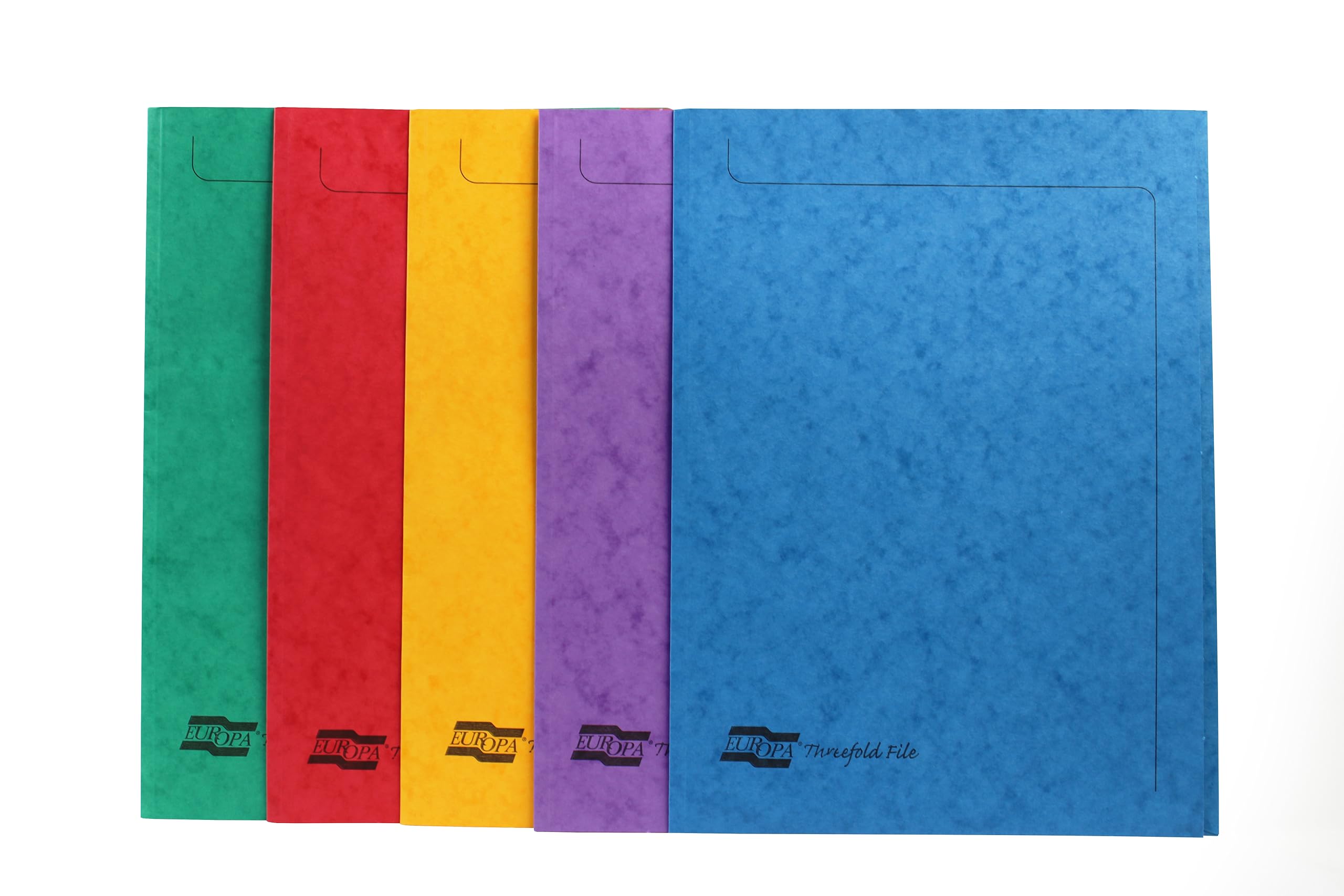 Exacompta – REF. 4760Z – Europa Threefold File, 24x32cm in Size, Perfect for A4 Size Documents, Made from 265g Card, Ideal for Project Notes and Papers – 5 Assorted Bright Colours