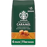 Starbucks Ground Coffee, Flavored Hot or Iced Coffee, Caramel, Six 11 oz Bags​