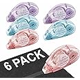MARCADORUS 6 Rolls Double Sided Tape for Crafts, 7m x 0.8cm, Adhesive Tape for Scrapbooking, Office, School, Craft Supplies a