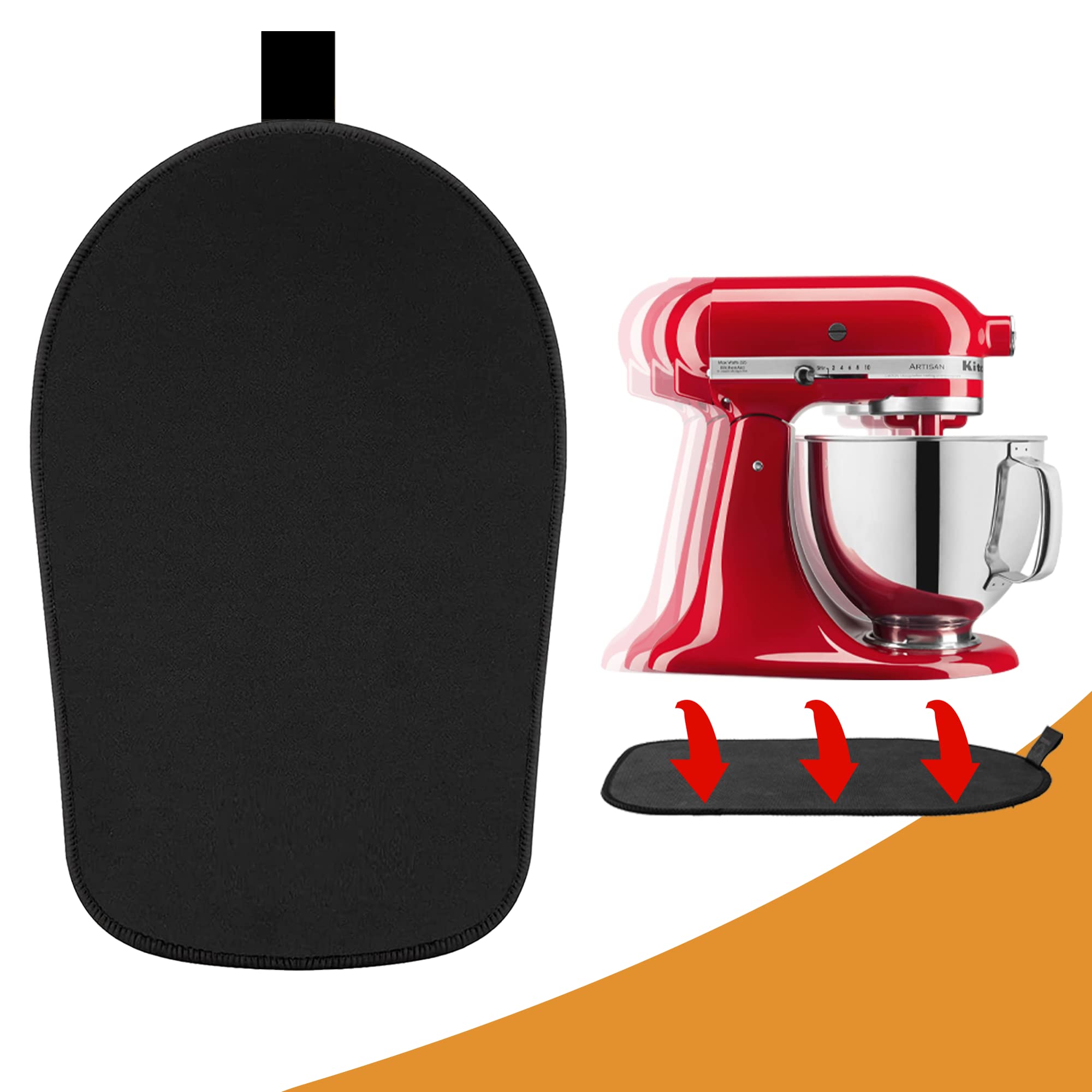 Sliding Mat for Kitchenaid Mixer, Mixer Mover Slider Mat Pad for Kitchenaid 4.5-5 Qt Tilt-Head Stand Mixer, Kitchen Appliance Slider Mat, Kitchen Aid Mixer Accessories with Black Kitchen Accessory