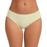 Vogueric Women's Low Rise Bikini Bottoms | Full Coverage, Ruched Side, Fully Lined, Stretch Fabric, Mix and Match Style, Swimming, Beach Vacation