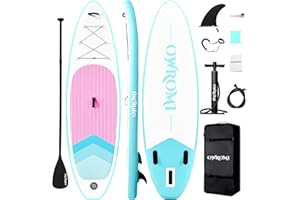 OWROMI Inflatable Stand Up Paddle Boards with Premium SUP Paddle Board Accessories, Wide Stable Design, Anti-Slip EVA Deck for Youth & Adult