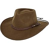 Outback Trading Company Men's 1392 Broken Hill Cowboy Hat | UPF 50 Water-Resistant Crushable Australian Wool Western