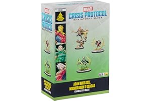 Asmodee Marvel: Crisis Protocol Adam Warlock, Moondragon & Quasar Character Pack - Includes 3 Miniatures, Tactic Cards & Infi