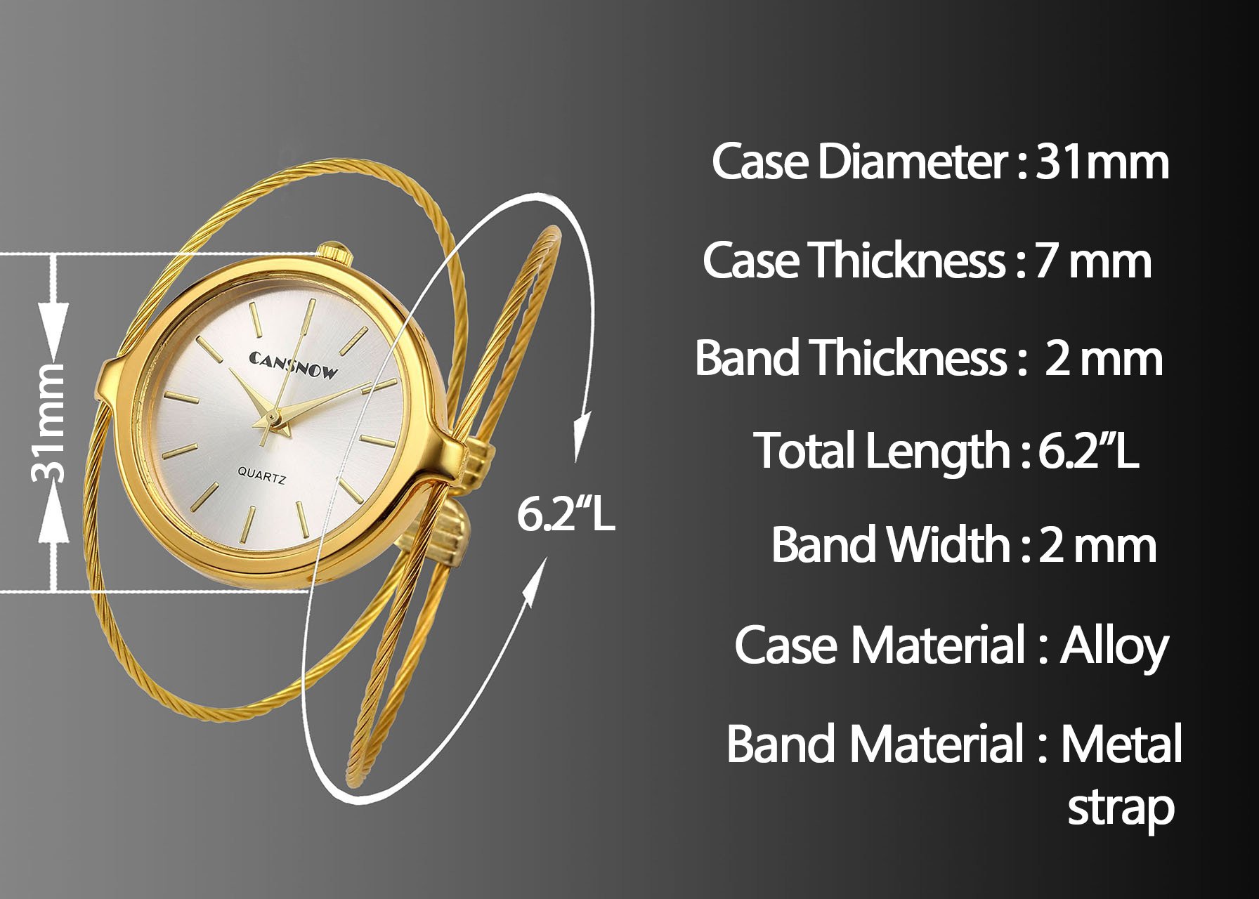 JSDDE Montre Femme Montre Double bracelet Montre à la Mode Bracelet en Alliage Quartz Analogue