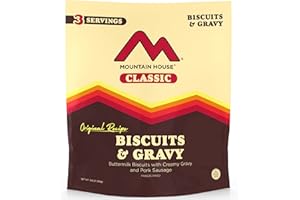 Mountain House Classic Biscuits & Gravy | Freeze Dried Backpacking & Camping Food | 3 Servings