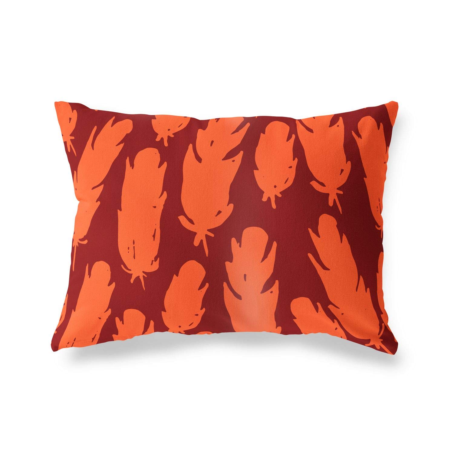 Bonamaison Decorative Cushion Cover Orange & Bordeux, Throw Pillow Covers, Home Decorative Pillowcases for Livingroom, Sofa, Bedroom, Size: 35x50 Cm - Designed and Manufactured in Turkey