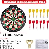 Esjay 18 Inch Magnetic Dart Board Set Safe Kids Indoor Outdoor Game 12 Darts view 2