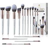 EIGSHOW Makeup Brushes Set, 15Pcs Professional Make Up Brush with Silver Ion Bristles for Foundation Powder Blush Highlighter Concealer Eyeshadow Eyeliner, Travel Gift Set (Champaign Gold)