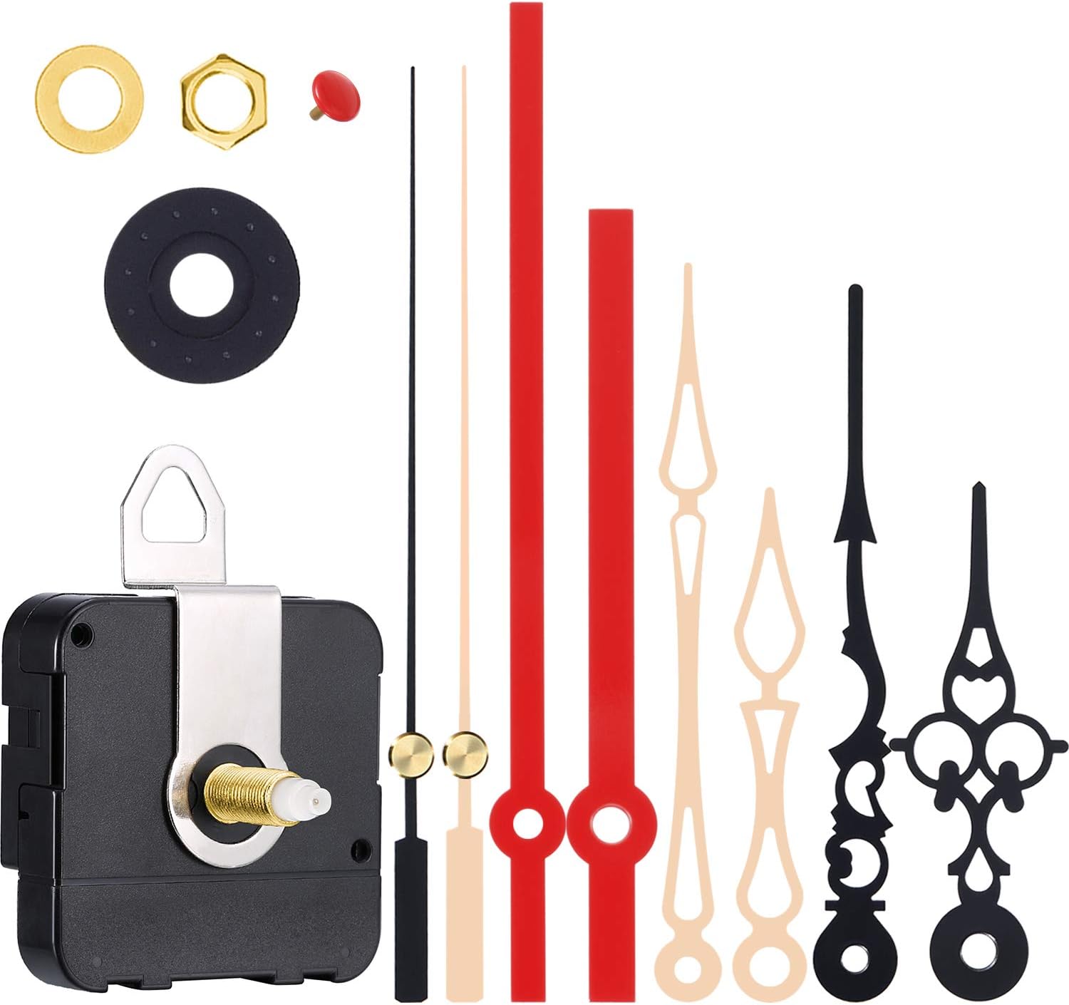 Hicarer 3 Pair Hands Quartz Clock Movement DIY Wall Clock Movement