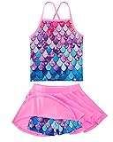 Girls Swimsuit Size 9 10 Mermaid Tankini Two Piece