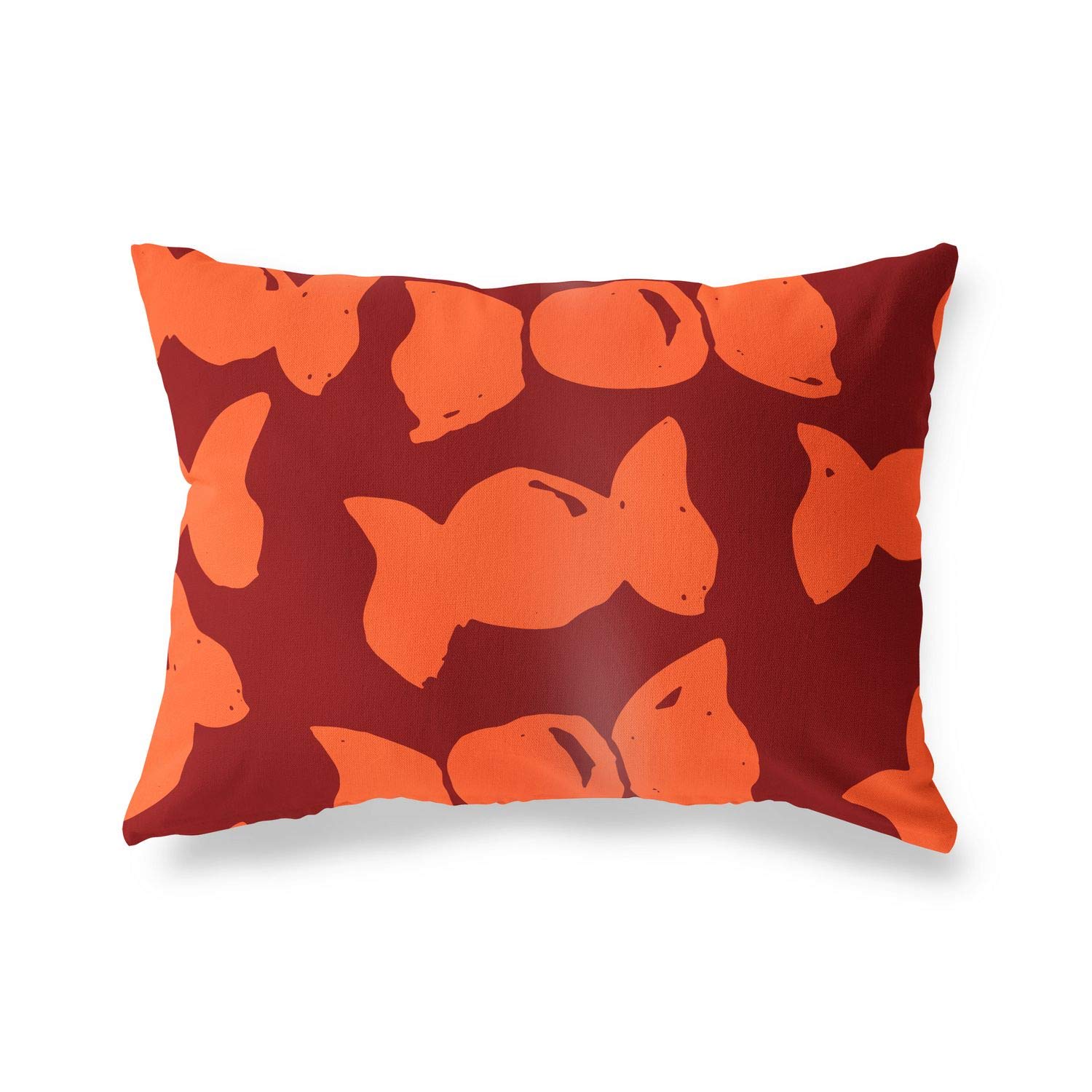 BonaMaison Decorative Cushion Cover, Orange Bordeux Throw Pillow Covers, Home Decorative Pillowcases for Livingroom, Sofa, Bedroom, Size: 45X60 Cm - Designed and Manufactured in Turkey