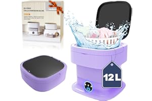 YLTIMER 12L Portable Washer, Versatile Small Collapsible Washer and Dryer, Space-Saving Folding Washing Machine for On-the-Go Laundry Needs, Suitable for Travel, College Dorms