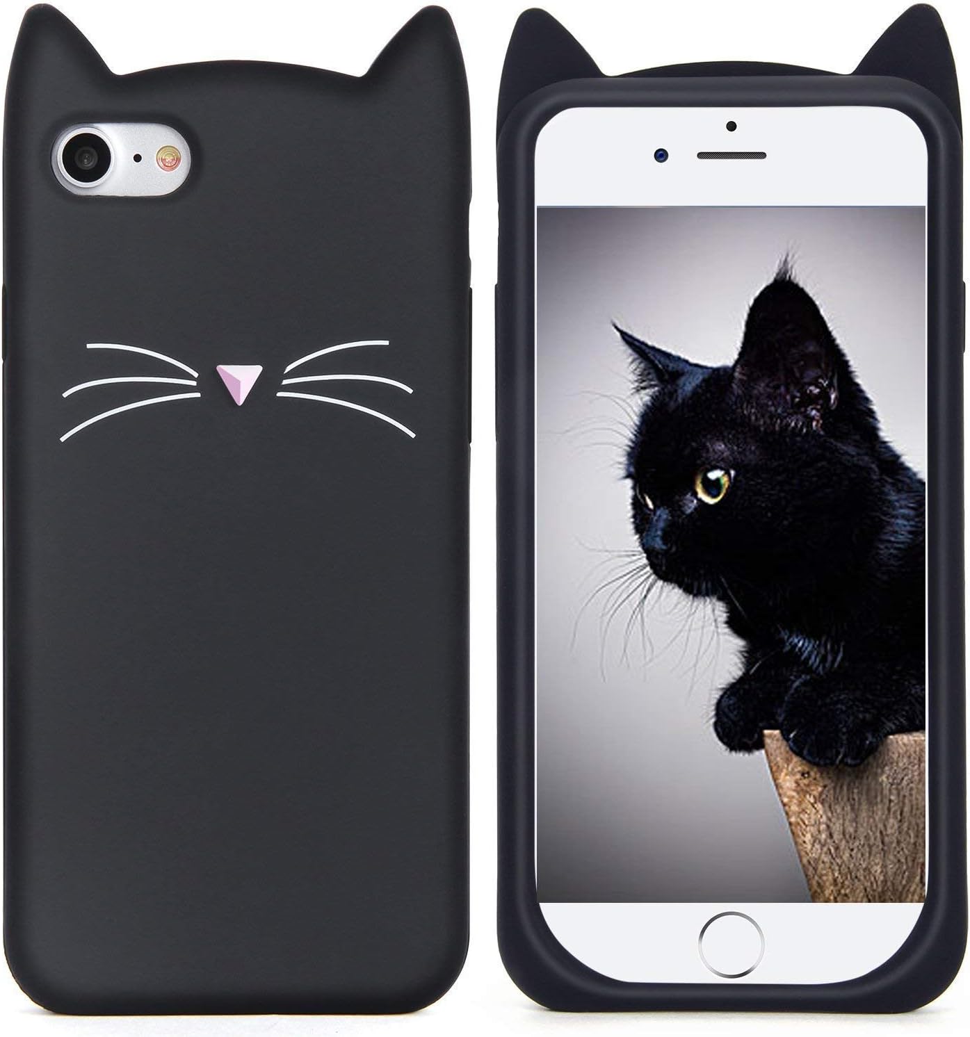 Amazon Iphone7 8 ケース Imikoko Iphonese ケース シリコン 耐衝撃 猫 かわいい ディズニー アイフォン8 保護カバー Iphone7 Iphone8 Se ブラック 家電 カメラ オンライン通販