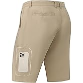 JWM Mens 9"/11" Stretch Golf Shorts - Lightweight Quick Dry UPF50 Dress Hybrid Casual Work Flat Front Shorts with Zip Pockets