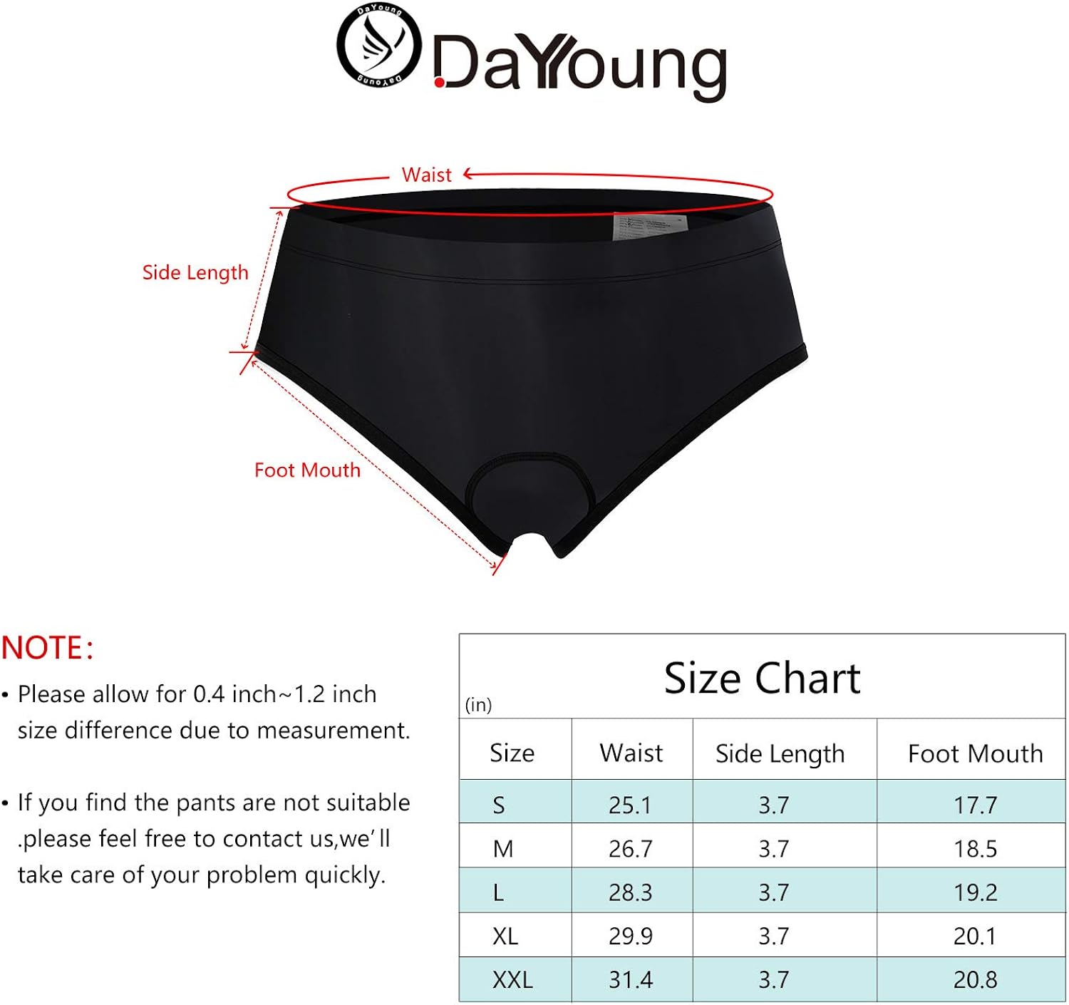 DAYOUNG Women's Cycling 3D Padded Underwear Quick Dry Breathable Bicycle Briefs: Clothing