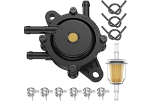 TOZERSIS Fuel Pump Compatible with Kohler Briggs and Stratton Mikuni Cub Cadet John Deere 808492 808656 for Lawn Mower Golf Cart Club Car Fits Kawasaki Yamaha Ezgo Honda Husqvarna Toro with Filter and Oil Hose