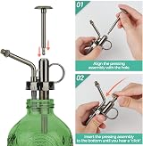 T4U 200ML Glass Plant Mister Grey Vintage Spray Bottle Fine Mist view 3