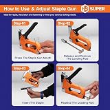 HS Super 3-in-1 Heavy Duty Staple Gun with Remover and 2250 Staples view 3